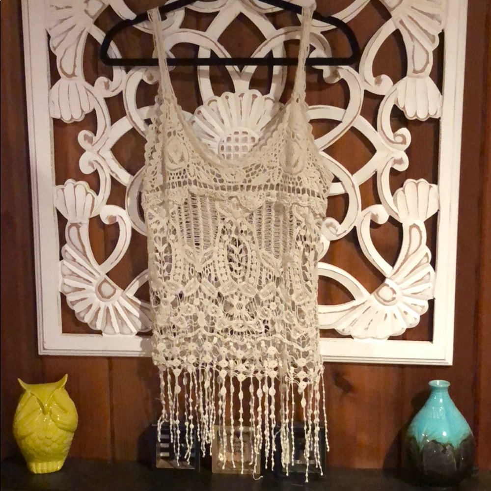 Phase One Lace fringe tank